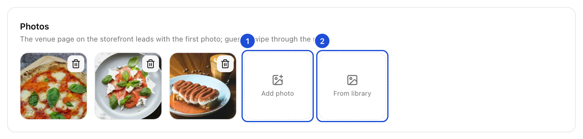 The Images tab of Old Town: three photos, the first of them leading, and the tiles that add more.